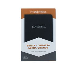 Image of RVR 1960 Biblia Compacta Letra Grande, negro piel fabricada