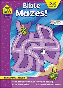 Image of School Zone – Bible Mazes! Workbook