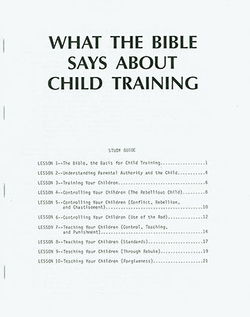 Image of What the Bible Says About Child Training Study Guide