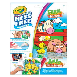 Image of Crayola  Colouring & Mini Markers Set, Farm Friends