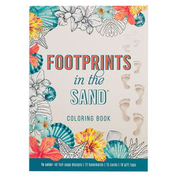 Image of Footprints in the Sand Coloring Book