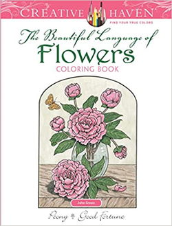 Image of Creative Haven the Beautiful Language of Flowers Coloring Book -Adult Coloring