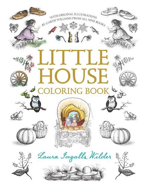Image of Little House Coloring Book for Adults and Kids to Share