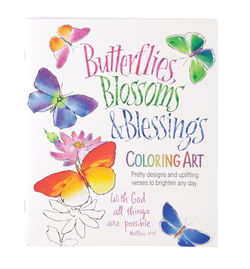 Image of Butterflies, Blossoms & Blessings Coloring Art