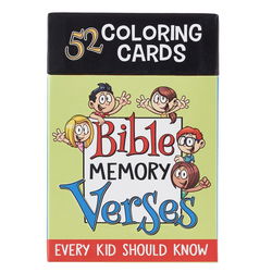 Image of Coloring Cards Boxed 52 Verses for Kids