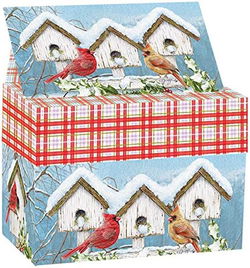 Image of Cardinal Birdhouse Recipe Card Box
