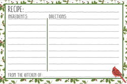 Image of Cardinal Birdhouse Recipe Cards