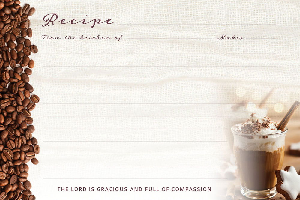 Image of Latte Recipe Cards -Pkg of 50 recipe cards -Discontined