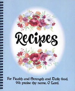 Image of Blank Recipe Book Blue Health and Strength