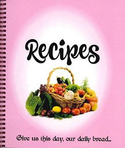 Image of Blank Recipe Book Pink Give Us This Day