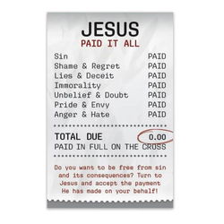 Image of Tract: Jesus Paid It All – 100 Pk NKJV