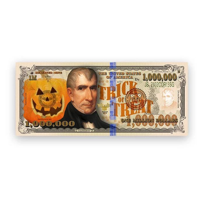 Image of Tract Halloween Million Dollar Bill – 100 pk