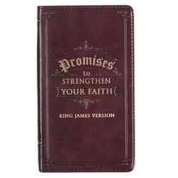 Image of Promises to Strengthen Your Faith Brown Faux Leather Gift Book