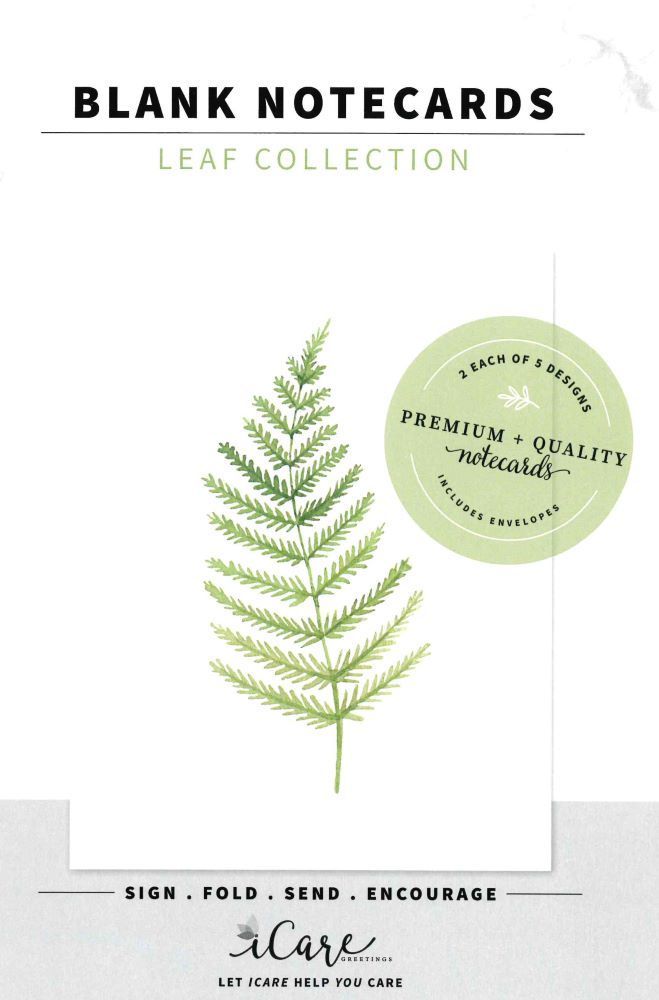 Image of ICare- Leaf Collection Blank Notecards