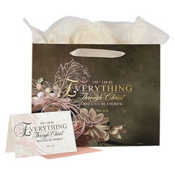 Image of Decorative Landscape Gift Bag with Card and Tissue Paper Set