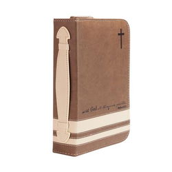 Image of BC :Brown W Cream Stripe Large