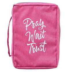 Image of BC: Pray Wait Trust Pink Poly-Canvas