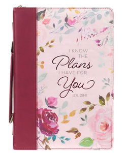 Image of BC: The Plans I Have for You Plum Floral Faux Leather Large