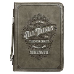 Image of BC: All Things Filigree Gray Faux Leather Large