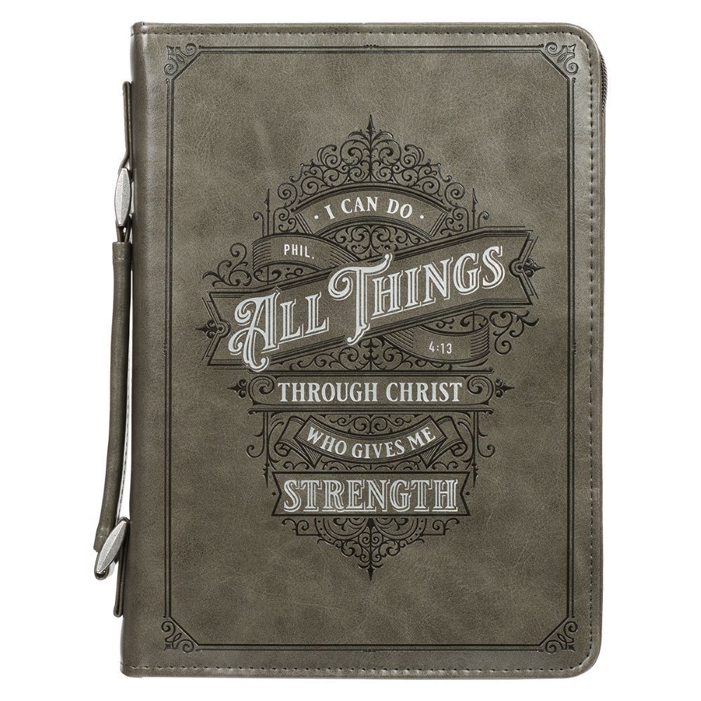 Image of BC: All Things Filigree Gray Faux Leather Medium
