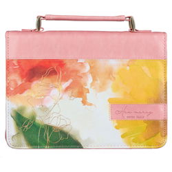 Image of BC: Pastel Meadow Pink Watercolor Faux Leather Large