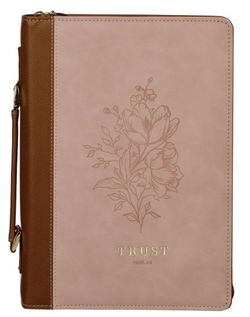 Image of Bible Cover Fashion Pink/Brown Trust Prov. 3:5