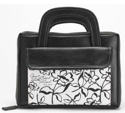 Image of BC: Briefcase Black w/Floral Large