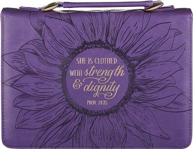 Image of BC: She Is Clothed Proverbs 31:25 Large Purple
