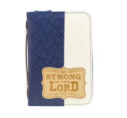 Image of BC: Be Strong In The Lord Blue/Tan -Medium
