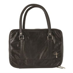 Image of BC: Purse Black Leather Large Print
