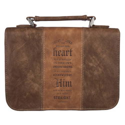 Image of BC: Trust In The Lord Two Tone Brown Classic Faux Leather Large