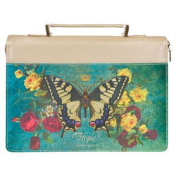 Image of BC: Fashion Taupe/Butterfly Printed Hope Isa. 40:31 – Large