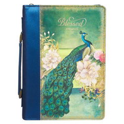 Image of BC: Fashion Blue/Peacock Printed Blessed Jer. 17:7 – Large