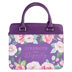 Image of BC: Fashion Purple Strength and Dignity Prov. 31:25 – Large
