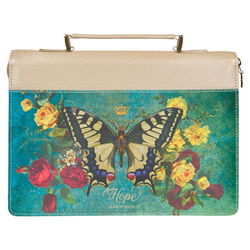 Image of BC: Fashion Taupe/Butterfly Printed Hope Isa. 40:31 – Medium