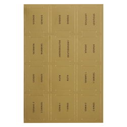 Image of Bible Indexing Tabs Gold Foil w/Black Print