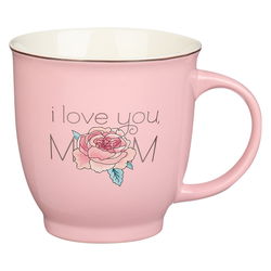 Image of Petal Pink I Love You Mom Ceramic Mug