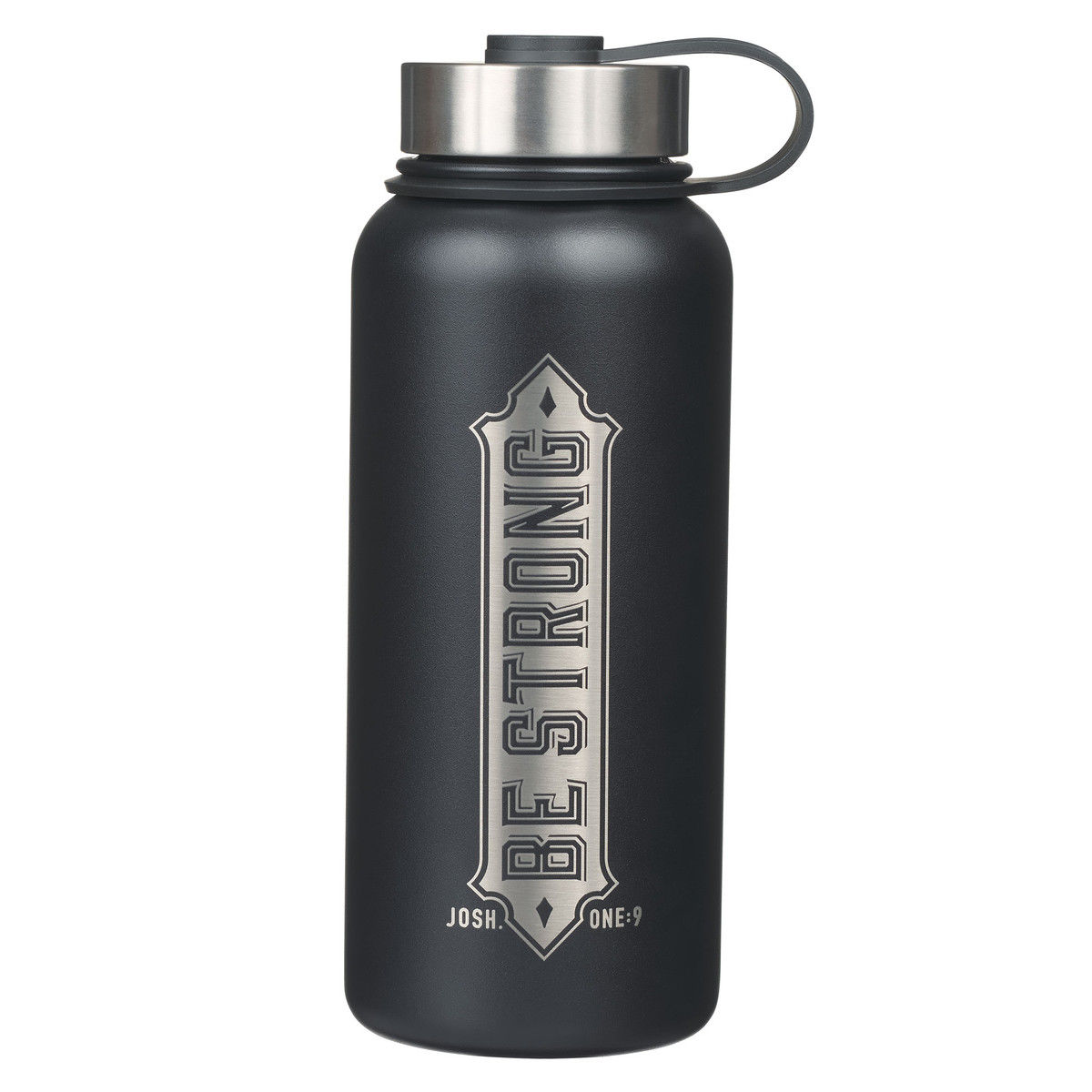 Image of Be Strong Black Water Bottle