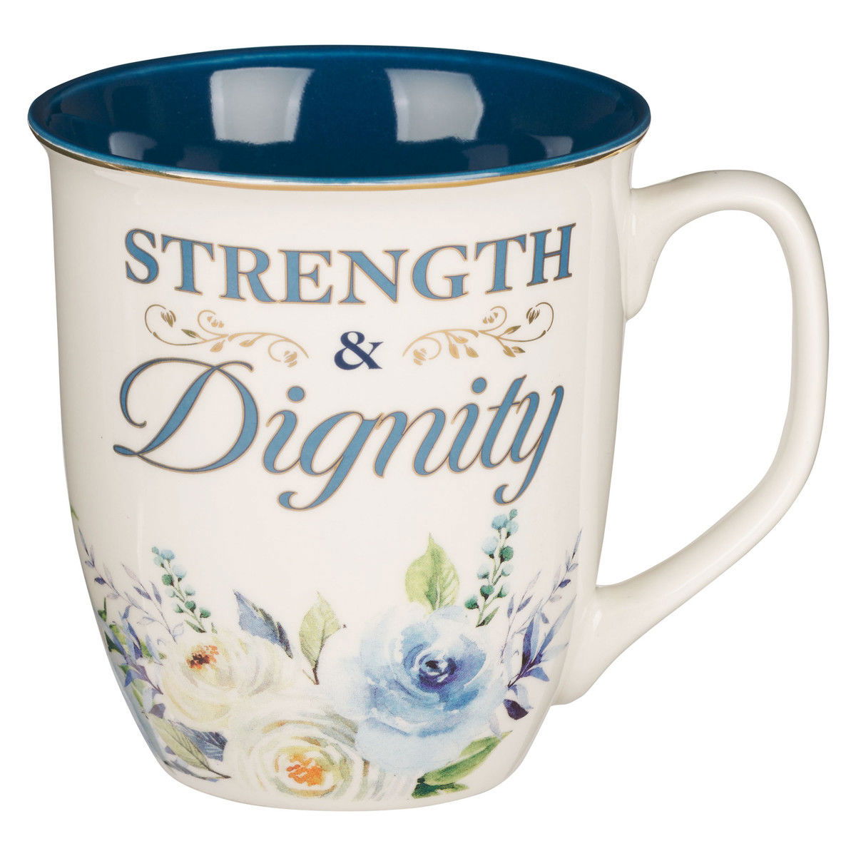 Image of Mug Blue Strength & Dignity Prov. 31:25