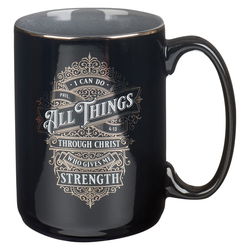 Image of Mug Black/Grey All Things Phil. 4:13