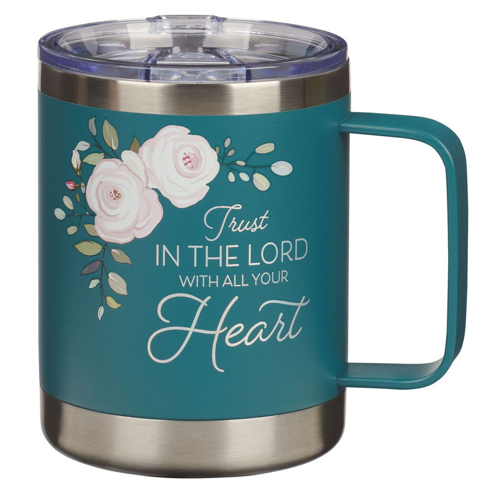 Image of Mug SS Camp Teal Trust in the Lord Prov. 3:5