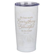 Image of Everything Beautiful Stainless Steel Travel Tumbler – Ecclesiastes 3:11