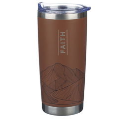 Image of Tumbler SS Brown Faith Mountains