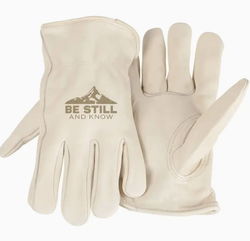 Image of Be Still & Know-Gloves Wht Unlined