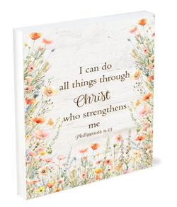 Image of Shelfie Sitter Christ Who Strengthens Me 4×5