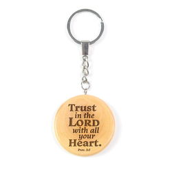 Image of Olive Wood Keychain – Trust in the Lord  Prov 3:5
