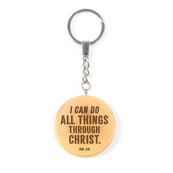 Image of Olive Wood Keychain – I Can Do All Things  Phil 4:13