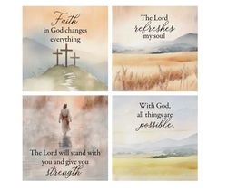 Image of Coaster 4′ Sq Water. Faith Set