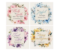 Image of Coaster 4′ Sq Colour Relig.Set