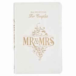 Image of Mr. & Mrs. 366 Devotions for Couples White Faux Leather Devotional